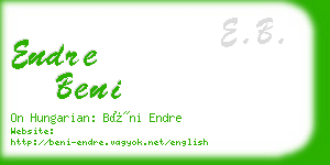 endre beni business card